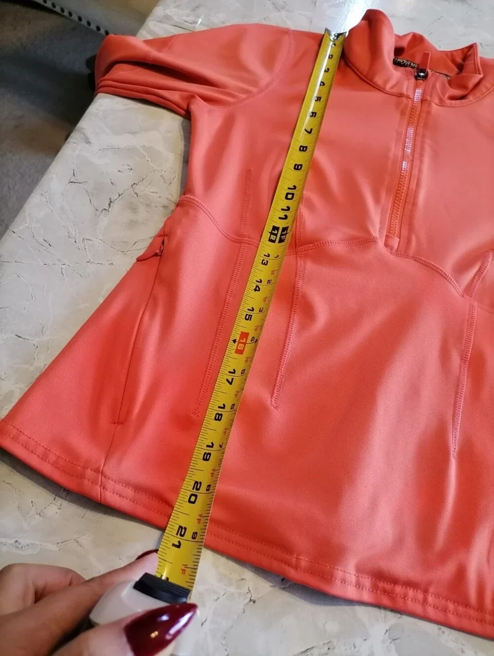 Free People Movement Run The Course Athletic Top Orange Mockneck Women Sz small